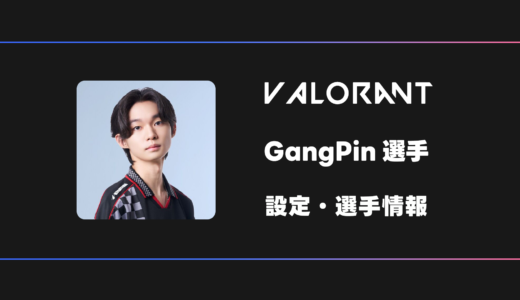 【VALORANT】GangPin(ギャンピン)選手の感度・設定・デバイス