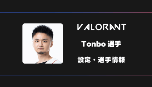 【VALORANT】Tonbo(トンボ)選手の感度・設定・デバイス