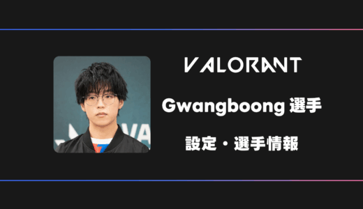 【VALORANT】Gwangboong(ガンブン)選手の感度・設定・デバイス