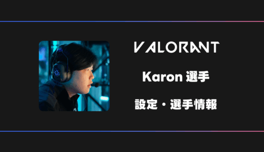 【VALORANT】Karon(カロン)選手の感度・設定・デバイス