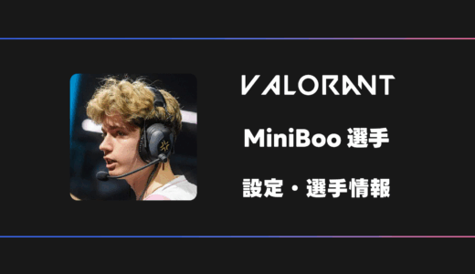 【VALORANT】MiniBoo(ミニブー)選手の感度・設定・デバイス