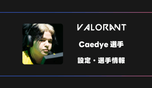 【VALORANT】Caedye(カエデ)選手の感度・設定・デバイス
