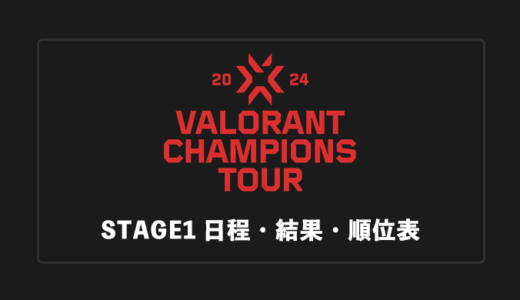 【VALORANT大会】VCT 2024 Stage 1 大会日程・試合結果・順位表まとめ【随時更新】