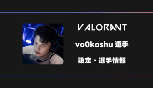 【VALORANT】vo0kashu(ボーカシュ)選手の感度・設定・デバイス