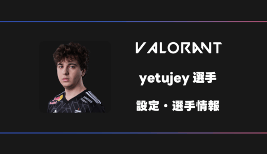 【VALORANT】yetujey(イェツジェイ)選手の感度・設定・デバイス