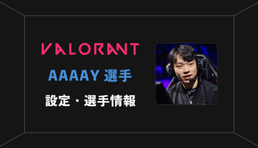 【VALORANT】AAAAY(アーヤン)選手の感度・設定