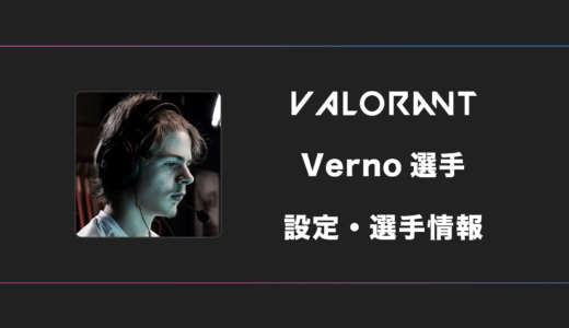 【VALORANT】Verno(ヴェルノ)選手の感度・設定