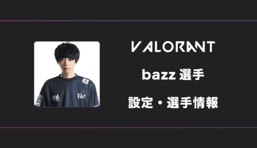 【VALORANT】bazz(バズ)選手の感度・設定・デバイス