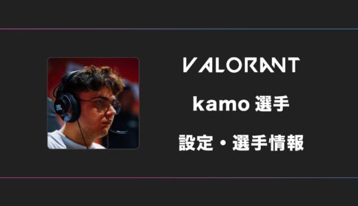 【VALORANT】kamo(カモ)選手の感度・設定