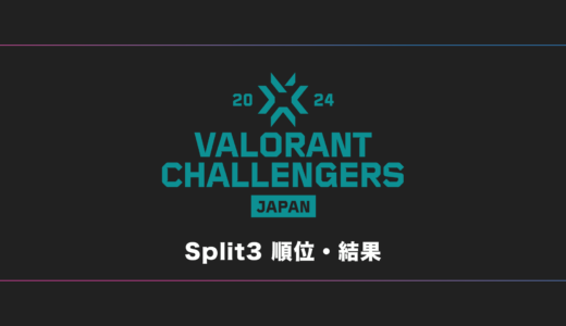 【VCJ】VALORANT Challengers 2024 Japan Split 3 大会日程・試合結果・順位表【随時更新】