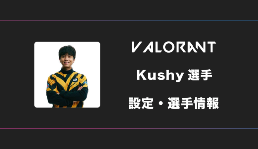 【VALORANT】Kushy(クッシー)選手の感度・設定・デバイス