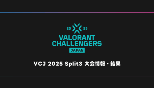 【VALORANT】VCJ 2025 Split3 試合結果・大会日程・順位表【SP3】