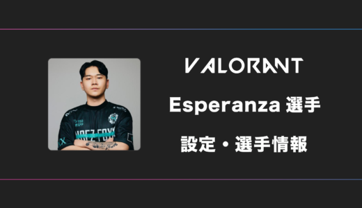 【VALORANT】Esperanza(エスペランザ)選手の感度・設定・デバイス