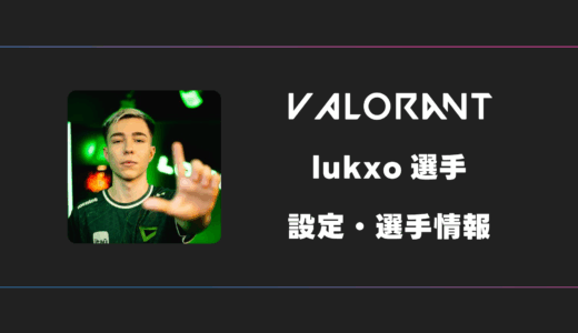 【VALORANT】lukxo(ルクソ)選手の感度・設定・デバイス
