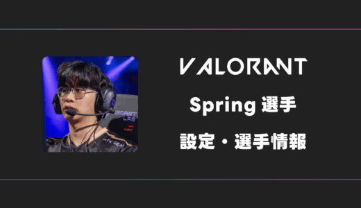 【VALORANT】Spring(スプリング)選手の感度・設定・デバイス