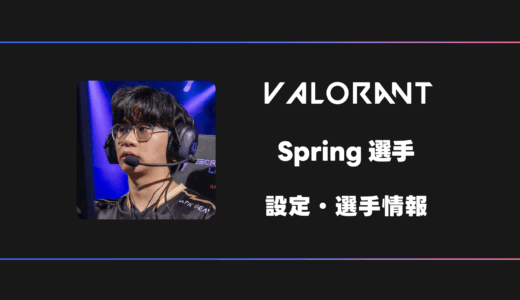 【VALORANT】Spring(スプリング)選手の感度・設定・デバイス