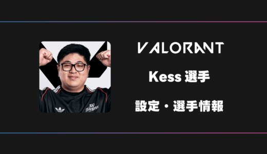 【VALORANT】Kess(ケス)選手の感度・設定・デバイス
