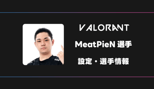 【VALORANT】MeatPieN(ミートパイン)選手の感度・設定・デバイス