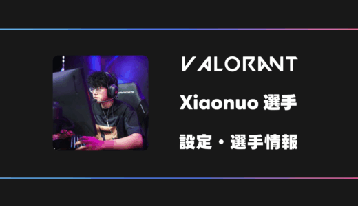 【VALORANT】Xiaonuo(シャオヌオ)選手の感度・設定・デバイス