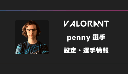【VALORANT】penny(ペニー)選手の感度・設定・デバイス