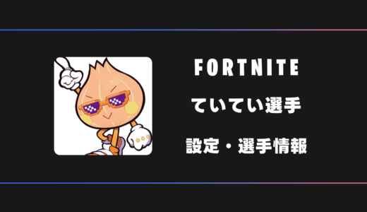 【FORTNITE】ていてい選手の感度・設定・デバイス