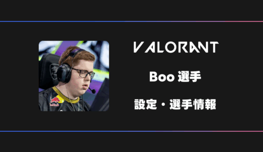 【VALORANT】Boo(ブー)選手の感度・設定・デバイス