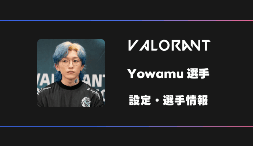 【VALORANT】Yowamu(ヨワム)選手の感度・設定・デバイス