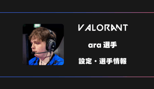 【VALORANT】ara(アラ)選手の感度・設定・デバイス