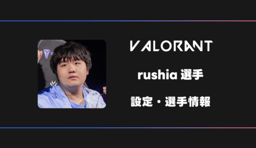 【VALORANT】rushia(ルシア)選手の感度・設定・デバイス