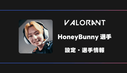 【VALORANT】 HoneyBunny(ハニーバニー)選手の感度・設定・デバイス