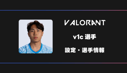 【VALORANT】v1c(ビック)選手の感度・設定・デバイス