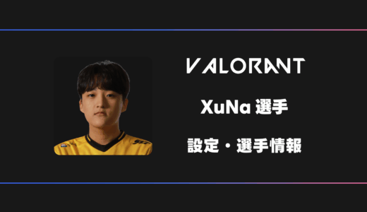 【VALORANT】XuNa(スナ)選手の感度・設定・デバイス