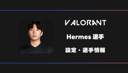 【VALORANT】Hermes(ヘルメス)選手の感度・設定・デバイス