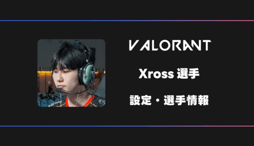 【VALORANT】Xross(エックスロス)選手の感度・設定・デバイス