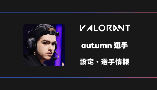 【VALORANT】autumn(オータム)選手の感度・設定・デバイス