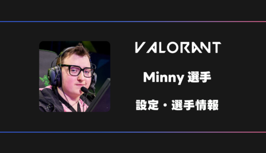 【VALORANT】Minny(ミニー)選手の感度・設定・デバイス