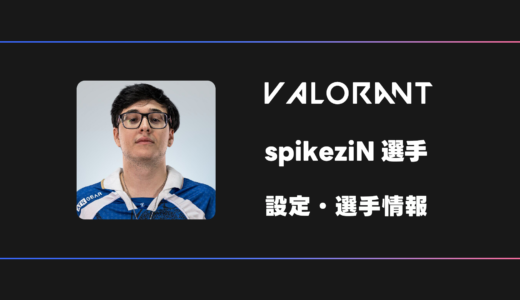【VALORANT】spikeziN(スパイクジン)選手の感度・設定・デバイス