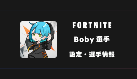 【FORTNITE】Boby(ボビー)選手の感度・設定・デバイス
