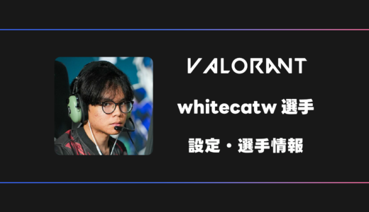 【VALORANT】whitecatw(ホワイトキャット)選手の感度・設定・デバイス