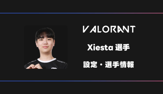 【VALORANT】Xiesta(シエスタ)選手の感度・設定・デバイス