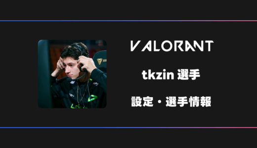 【VALORANT】tkzin(ティーケージン)選手の感度・設定・デバイス